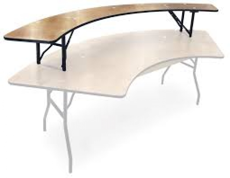 Table Serpentine Bar Top Outer Wooden 3'x8'