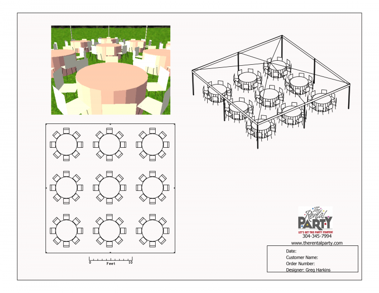 Tent, Frame 30′ X 30′ White