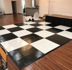 Dance Floor 3'x3' Black and White